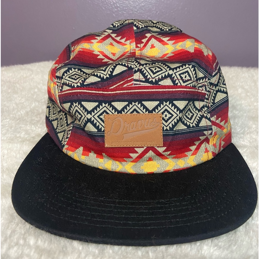 COPY - Dravus 5 Panel Tribal Multi Color Strapback Cap Hat